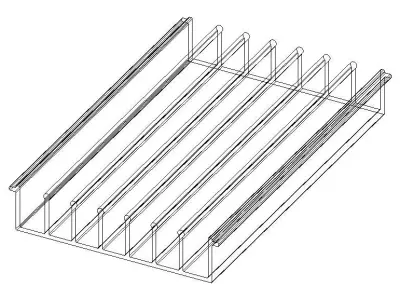 Aluminum Extruded Heat Sink MOD AL-05hs Low-poly 3D model