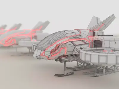  S42 Scout Aircraft free Blender File Free 3D model