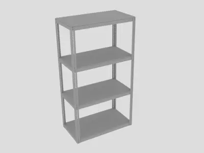 Warehouse Shelving Industrial High  3D model