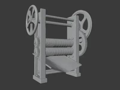 Sugarcane Machine Low-poly 3D model