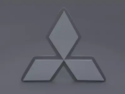 mitsubishi logo 3D model