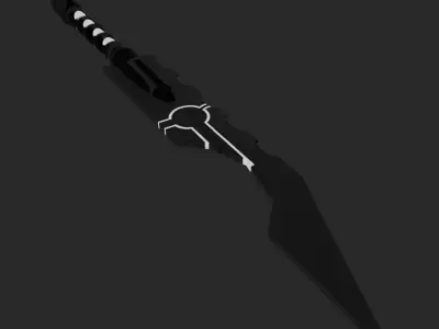 Futuristice SciFi Knife Asset Free low-poly 3D model
