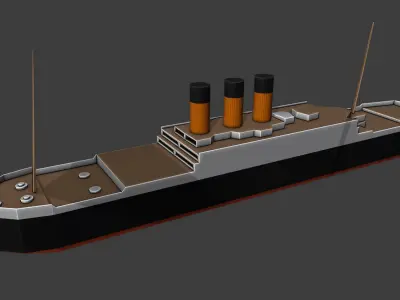 Titanic Low Poly ship 3D model
