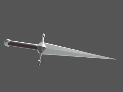  medieval dagger Low-poly 3D model