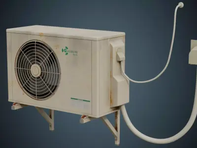 Air Conditioner 5B Low-poly 3D model