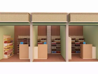 Booth Store 2 3D model
