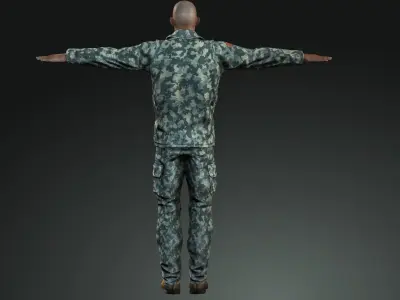 Army Male Low-poly 3D model
