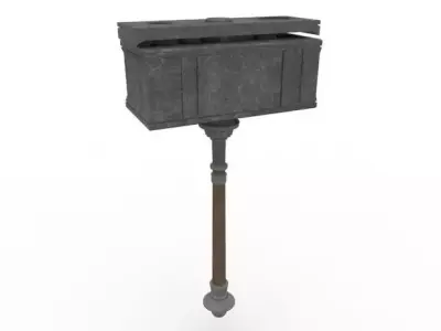 Huge Hammer Low-poly 3D model