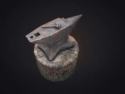 Old Anvil Low-poly 3D model purchase