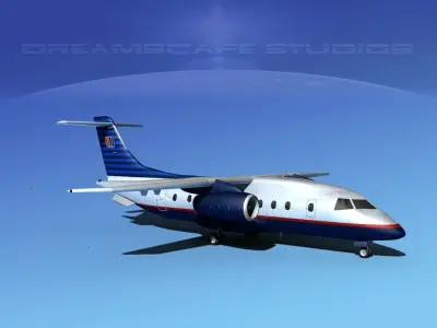 Dornier 328Jet United Express 3D model
