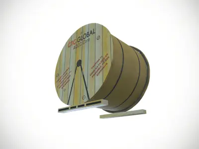 Wooden Roller Low-poly 3D model