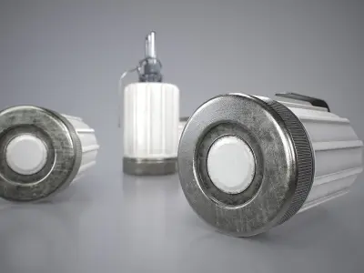 Soviet hand-held aerosol grenade K-51 with non-lethal tear gas Low-poly 3D model