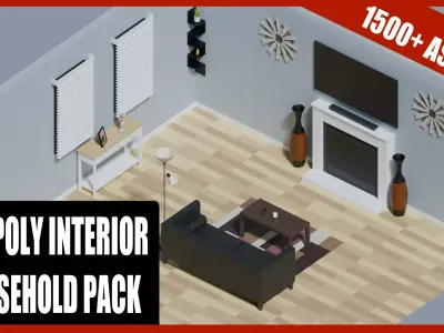 Ultimate Interior Household Pack Low-poly 3D model
