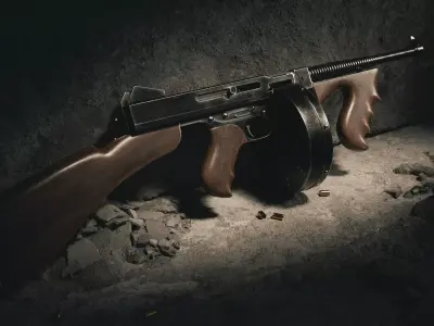 Low Poly Thompson 3D Model  PBR Textured Low-poly 3D model