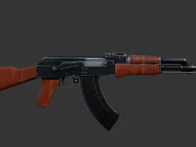 AK-47 Low-poly 3D model