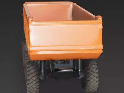 Realistic Heavy Industrial Dump Truck 3D Model Low-poly 3D model