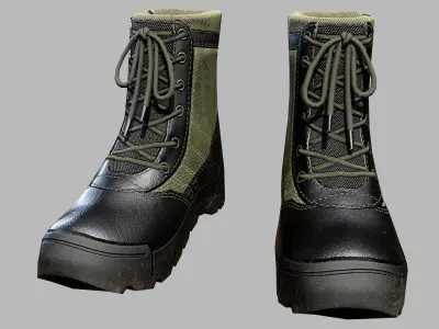 Tactical Boots Low-poly 3D model order