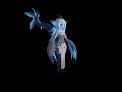 Claw Shark Low-poly 3D model