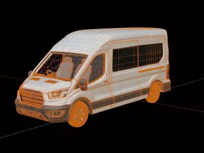 Ford Transit Passenger Van 3D model