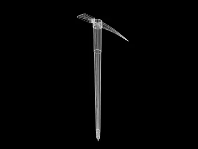 Medieval Ice Axe Low-poly 3D model