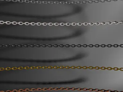 Customizable Chain setup for Blender 3D model