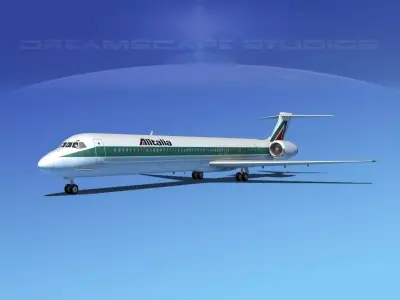 McDonnell Douglas MD80 Alitalia 3D model