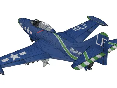 Grumman F7F Tigercat Low-poly 3D model buy