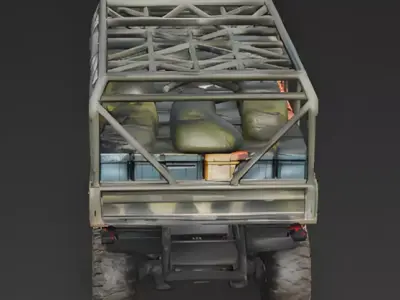 Extreme Multi-Axle Expedition Truck 3D Model Low-poly 3D model