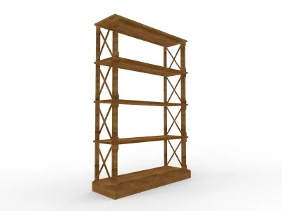 Old bookshelf Free 3D model