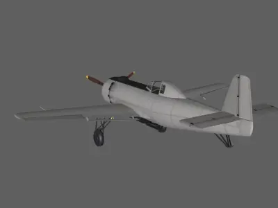 Nakajima Ki-115 Low-poly 3D model