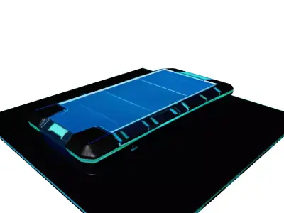 Futuristic Datapad with Cracked Screen 3D model