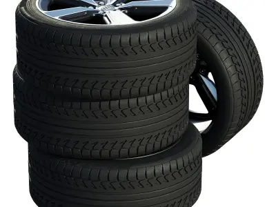 Audi wheels 3D model by zifir3d
