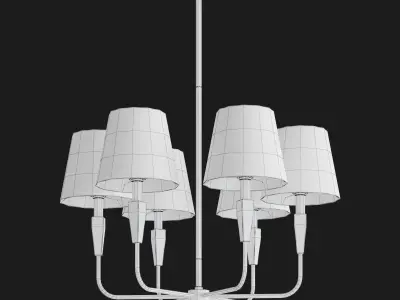 Jeremiah Chandelier Antique Brass Low-poly 3D model
