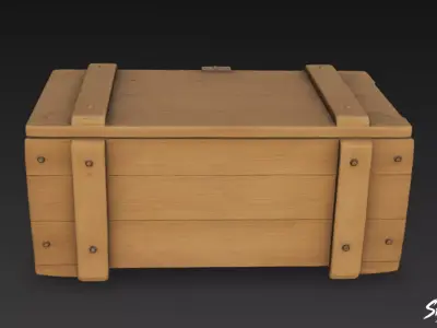 Ammo Crate Closed Low-poly 3D model