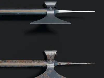 Medieval Poleaxe Low-poly 3D model