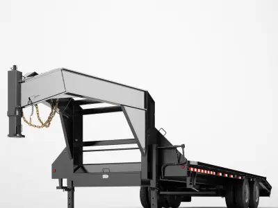 Gooseneck Trailer 01 3D model
