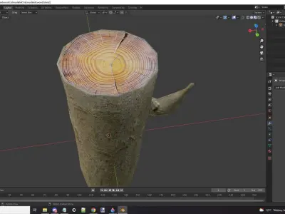 wood  trunk Free low-poly 3D model