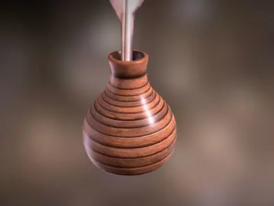 Feather and inkwell 3D model