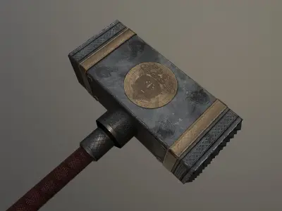 Viking maul Low-poly 3D model