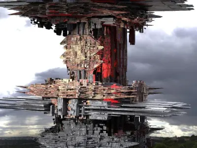  Cyberpunk Solar city 4 3D model