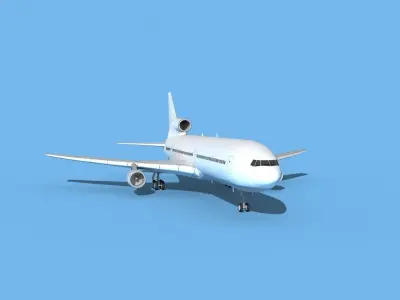 Lockheed L1011 Unmarked 2 3D model