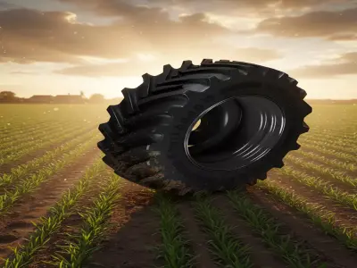 Second Off Road Tire and Rim 3D Model  3D model