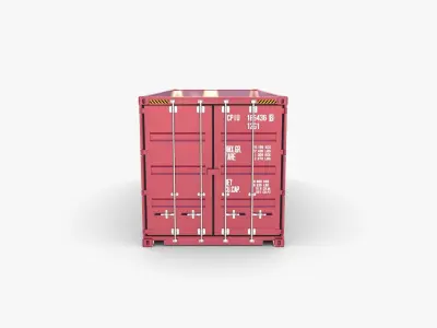 20ft Shipping Container Tex v1 3D model
