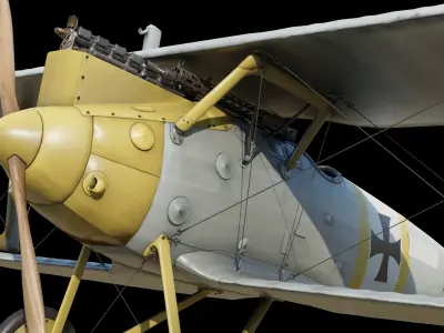 3D historical aircraft  Low-poly 3D model