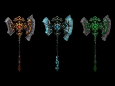 Titan Axe Low-poly 3D model