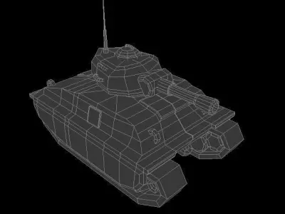 war tank  Low-poly 3D model