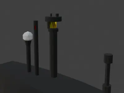 Low-poly stealth submarine Low-poly 3D model