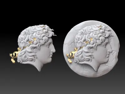 Alexander the Great v2 cnc  relief 3D print model