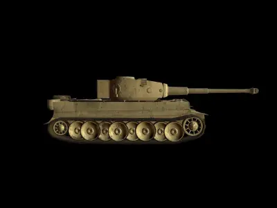 WWII Tiger 1 Tank Free low-poly 3D model