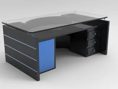 Office Table  Low-poly 3D model